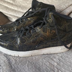 Black and Gold Mens 11 Nike Air Python